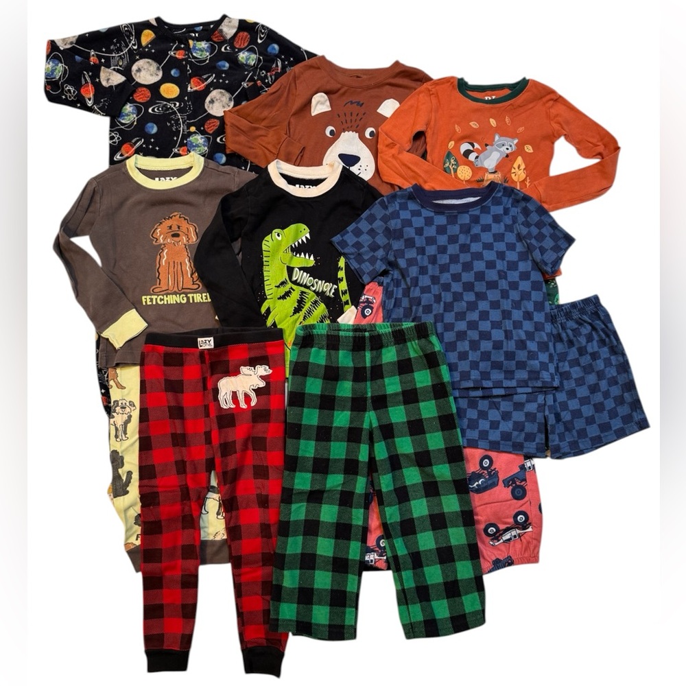 Set of 6 Pajamas PLUS 3 Extra Bottoms Toddler Boy 4T PJ Loungewear